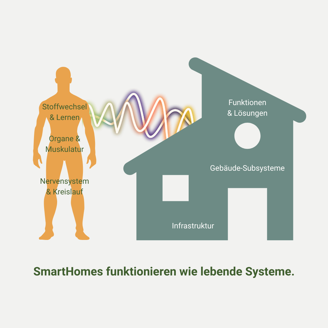 SmartHomes funktionieren wie lebende Systeme – aus Infrastruktur, Subsystemen und Funktionen